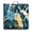 Botanical Tropical, variant on Vibrant Tropical Pillow&nbsp;– 22x22 Inch Square Seat Cushion, Dutch Velvet, High-Contrast Floral & Leaf Mix (Eye-Catching Decor)