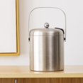 thumbnail image 3 of Ice Bucket Insulated Ice Container Practical Steel Ice Bucket and Tongs Practical Ice Caddies with Handle, 3 of 10