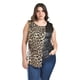 thumbnail image 1 of Blusa sin manga 2 texturas Roman Fashion /Tallas Extras, 702 (Print /Beige) beige 38, 1 of 6
