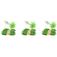 thumbnail image 1 of 120X Green Coconut Tree Toothpicks Paper Umbrellas Toothpicks Handmade Parasol Sticks for Decorations, 1 of 4