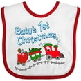 thumbnail image 3 of Inktastic Baby's 1st Christmas Train with Presents and Tree Boys or Girls Baby Bib, 3 of 4