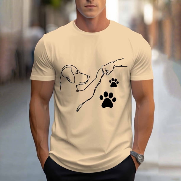 Tops para hombre, blusas y camisas de cuello redondo y manga corta para hombre, blusas casuales de cuello redondo con estampado de moda para hombre, blusas de cuello redondo y manga corta, camisas par
