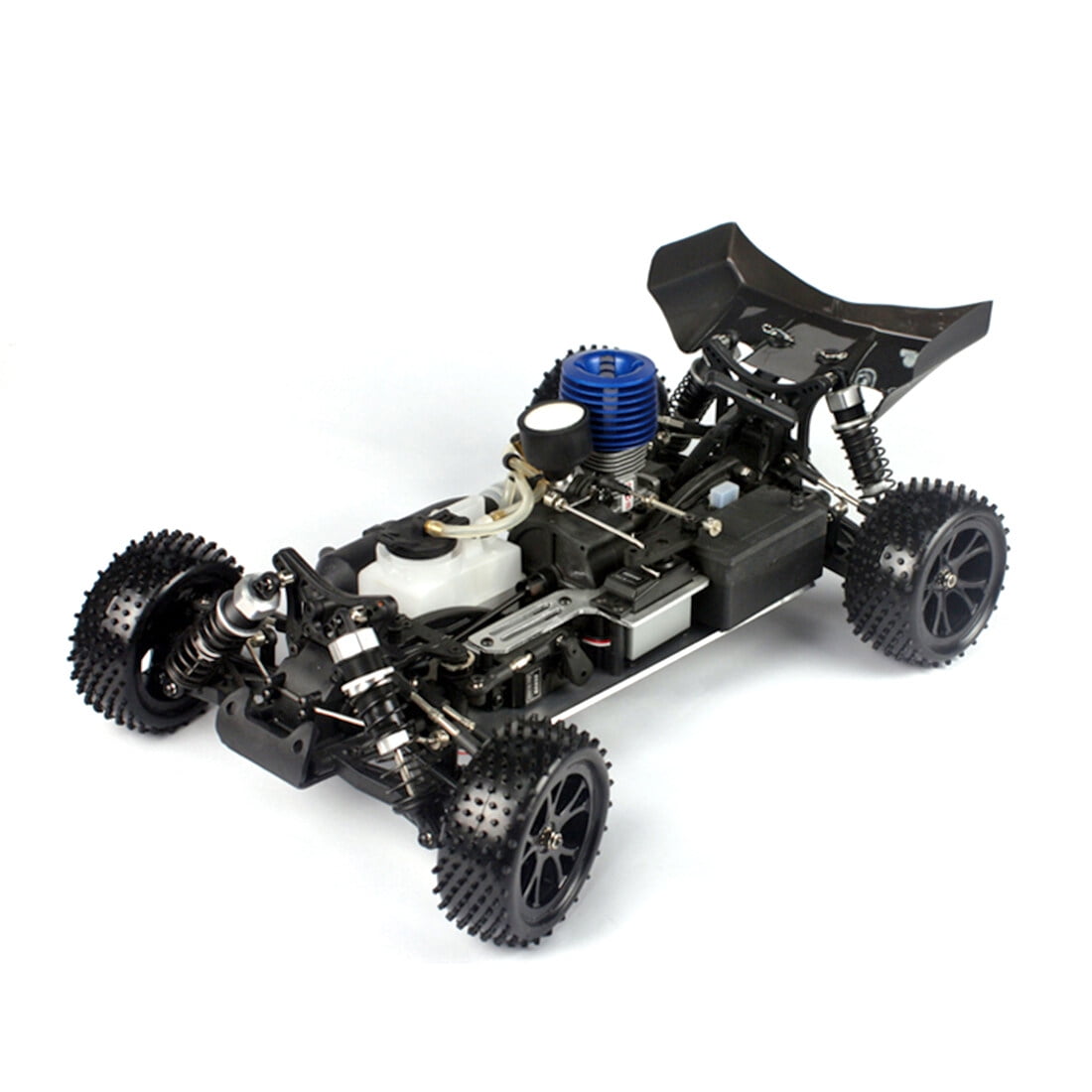 RH1006 1/10 Scale 4WD Nitro-Powered RC Off-Road Truck, 2.4G High-Speed Gas Powered Remote Control Car with FS-FT Controller & Force.18 Methanol Engine, RTR Version for Advanced Hobbyists