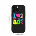 thumbnail image 3 of Colorful ' I ❤️ The 80s ' Design iPhone 15 Pro Case - Lightweight Yellowing Resistant Fun Handprint Pattern, 3 of 6