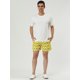 thumbnail image 3 of Pantalones cortos de playa Unique Bargains con patrón de cordón de cintura elástica de baño para hombre con forro de malla Amarillo gris 34, 3 of 6