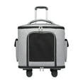 thumbnail image 4 of Almencla Cat Carrier Breathable Pet Rolling Carrier for Small Dogs Large Cats Outdoor Gray, 4 of 8