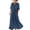 Navy, variant on Admvng Dress for Women Twist Front Short Sleeve V Neck Casual Summer Pocket Dress