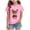 F4-Pink, variant on sdbrld Kids Xmas Shirts for Girls Christmas Short Sleeve Funny T-Shirt Tops for Holiday Party Clothes Pink Sizes 13-14 Years