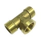 thumbnail image 1 of Conector de latón Gloria Adaptador de rosca de latón de 3 vías 1/2, 1 of 9