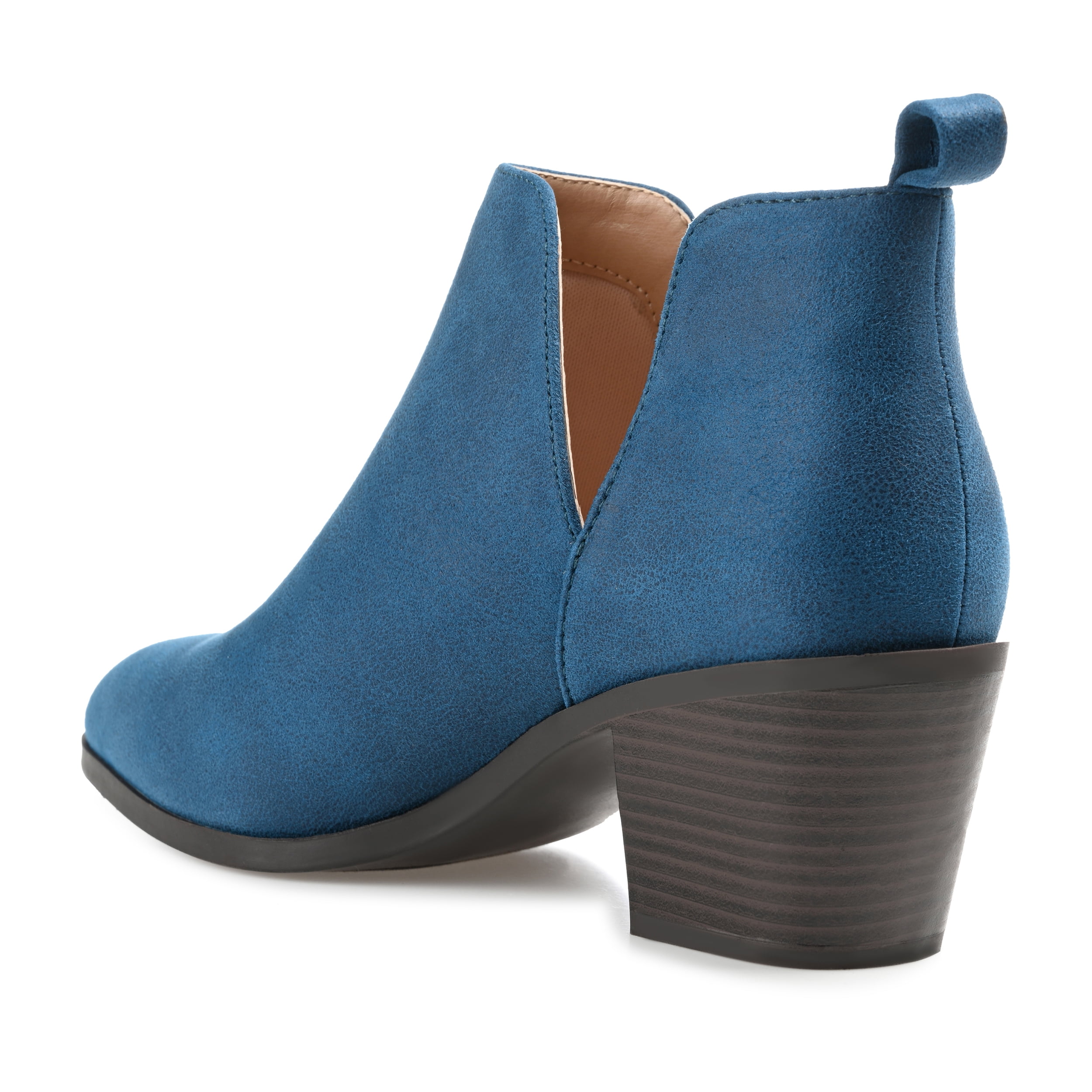 Journee Womens Lola Pull On Stacked Heel Booties, Widths Available