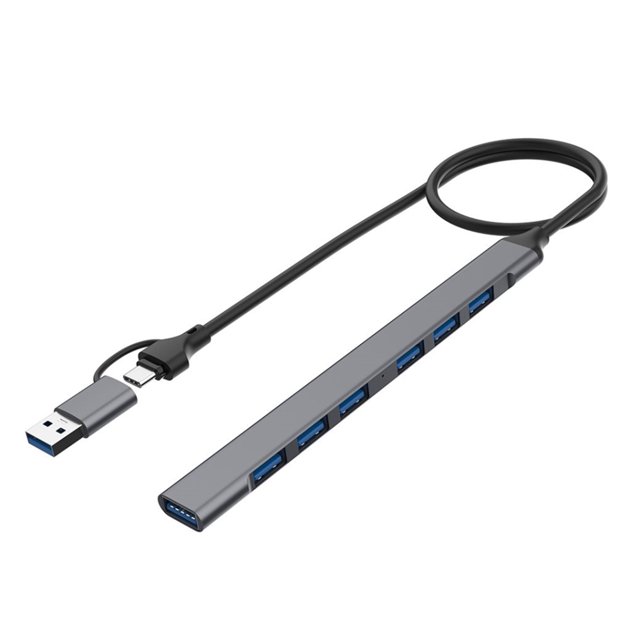 Mini USB Hub Portable USB Hub Expander Transmisión de alta velocidad para computadora PC Hugtrwg Para estrenar