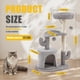 thumbnail image 2 of EDX Torre Cat Tree Pequeña de 33", Cat Tree con Cama Curva, Acogedor Condominio de Cat, Poste Rascador de Cat, para Gatos de Interior, Gris Claro, 2 of 7