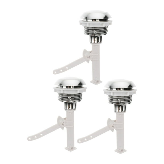 NUTEDOM 3PCS Toilet Tank Button Round Flush Valve Replacement Parts