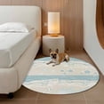 thumbnail image 2 of Summer Beach Round Area Rug 3Ft Washable Small Circle Rugs for Kitchen Entryway, Ocean Coastal Crabs Sea Turtles Corals Starfish Non-Slip Carpet Floor Mats Indoor Outdoor Carpet Runner Home Decor, 2 of 8