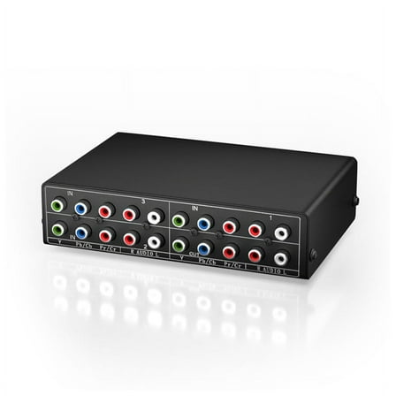 3-Way RGB Component AV Switch Video Audio Output Ypbpr Switcher Box for TV 360 DVD