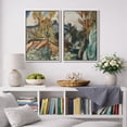 thumbnail image 2 of Framed Canvas Wall Art Set of 2 Abstract Country Landscape Prints for Living Room Decoration - 16"x24"x2 WHITE, 2 of 8