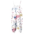 thumbnail image 4 of Gubotare Romper for Girls Girls Jumpsuits Kids Fashion Ruffle Sleeves Crew Neck Rompers Drawstring Overalls with Pockets Size 9-10 (White,9-10 Years), 4 of 5