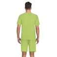 thumbnail image 6 of joogoo Men's Pajama Set Green Pattern V-Neck Pj Shorts Set 2 Piece Loungewear Sleepwear XL, 6 of 7
