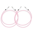thumbnail image 1 of Cables de Audio MyVolts Rosa Malvavisco de Gama Plata, Paquete de 2, 70 cm, 1 of 2