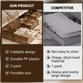 thumbnail image 5 of Foldable Under Bed Storage with Wheels,  Plastic Containers, Double Door Design, Stackable Rolling Bins for Shoes, Clothes, Books, Toys, 5 of 7