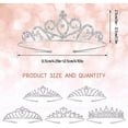thumbnail image 5 of 6 Pack Silver Dazzling Rhinestone Crown Headbands for Kids Girls Teens Women Brides, Wedding Birthday Party Prom Princess Crystal Tiaras, 5 of 8
