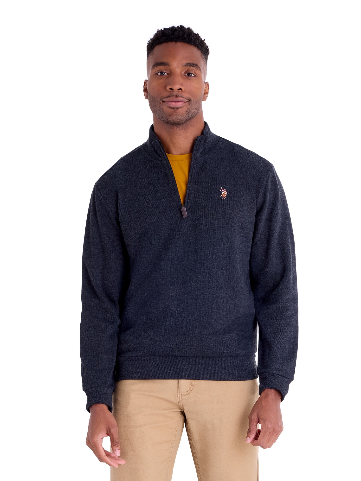U.S. Polo Assn. Men's Quarter Zip Flatback
