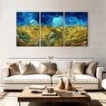thumbnail image 2 of Elephant Stock Wheatfield With Crows 1890 Wall Art - Horizontal Multi Panel Canvas - Living Room Wall Decor - Abstract Multi Panel - Yellow And Blue Decor By Vincent Van Gogh - 92" x 45", 2 of 8