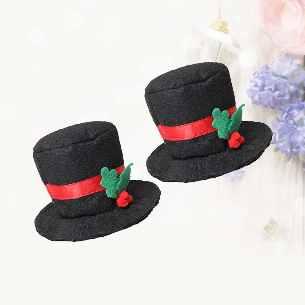 SOPOTUTU 2pcs Black Adjustable PET Costume Hat for Dogs Christmas
