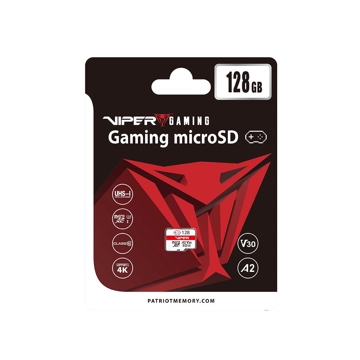 Viper Gaming Series 128GB Micro SDXC V30 A2 UHS-I U3 4K UHD Memory Card - PV128GGM32MCX