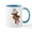 White/Blue Inside, variant on CafePress - Breast Cancer Ribbon Monkey Mug - 11 oz Ceramic Mug - Novelty Coffee Tea Cup