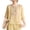01 Yellow, variant on Embroidered Linen Shirts for Women Lightweight Summer Loose Half Sleeve Blouses Stylish Henley Neck Tops