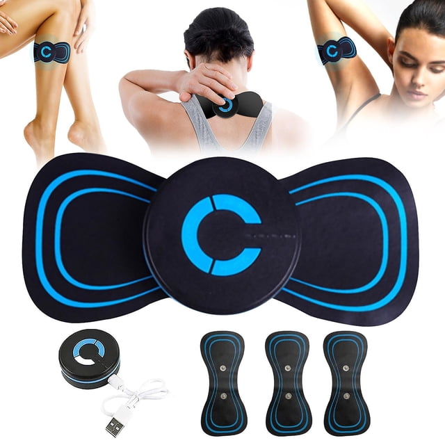 Masajeador de piernas de onda electromagnética Mini masajeador cervical 6 modos ajustables para aliviar el dolor oso de fresa Electrónica