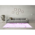 thumbnail image 3 of Ahgly Company Indoor Square Oriental Purple Modern Area Rugs, 3' Square, 3 of 4