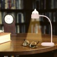 thumbnail image 3 of Lámpara de escritorio LED con carga USB Luz nocturna de lectura ajustable plegable con forma de gato lindo (rosa), 3 of 7