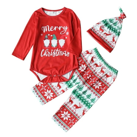

Christmas Pajamas for Family Parent-Child Outfit Winter Fall Pjs Deer Plaid Print Long Sleeve T Shirt Top Pants Xmas Sleepwear Holiday Matching Pajama Sets