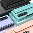 thumbnail image 4 of For Samsung Galaxy Z FOLD4 5G Phone Case，Shockproof Luxury Soft Handle Strap Stand Protection Cover，Silm PC Flip Case, 4 of 5