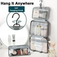 thumbnail image 3 of LEEYNEER Travel Hanging Toiletry Bag  Hanging Travel Makeup Organizer  Foldable Cosmetic Organizer Transparent Cosmetic Bag Makeup Bag for Traveling Toiletries Accessories  Grey, 3 of 9