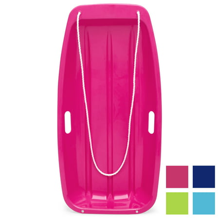 Best Choice Products Toboggan Sled - Pink, 35in (Best Snow Tubes Review)