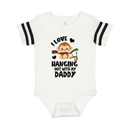 

Inktastic Monkey I Love Hanging out with My Daddy Gift Baby Boy or Baby Girl Bodysuit