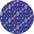 thumbnail image 1 of Ahgly Company Machine Washable Indoor Round Transitional Medium Slate Blue Area Rugs, 5' Round, 1 of 7