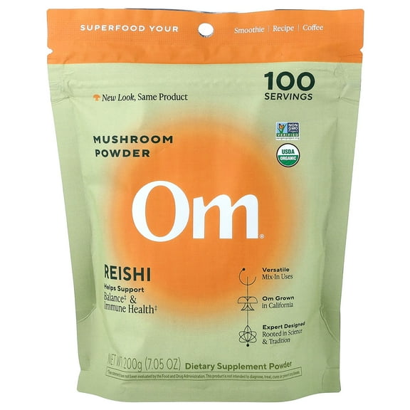 Organic Mushroom Nutrition Reishi Mushroom Powder 7.05 oz Pwdr