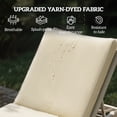 thumbnail image 3 of Outsunny 2-Piece Patio Chair Cushions with Back, 72" x 21" x 3" Replacement Cushions with Ties for Outdoor Lounge Chair, Beige, 3 of 9