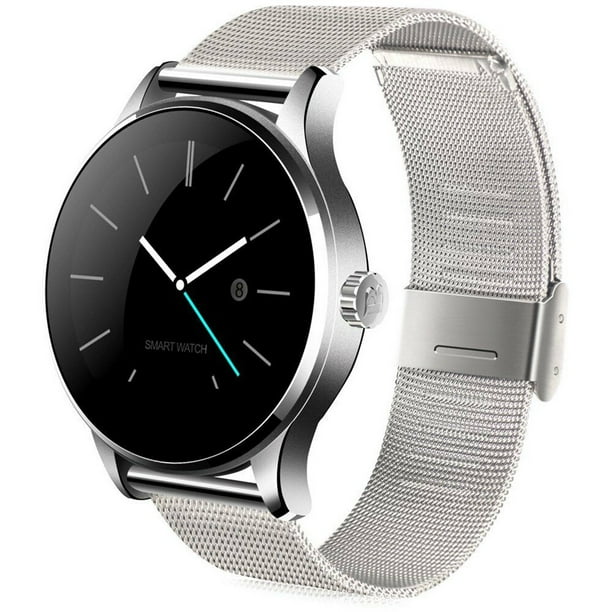 K88H Smart Watch Ritmo cardíaco Bluetooth Remote Smartwatch Impermeable Fitness Sports Activity Tracker, Silver Steel Inevent EL1399-02