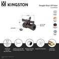 thumbnail image 5 of Kingston Brass CC44155ZX 1/2-Inch FIP x 1/2-Inch or 7/16-Inch Slip Joint Quarter-Turn Straight Shut-Off Valve in Oil Rubbed Bronze, 5 of 6
