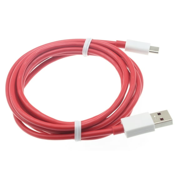 Red 6ft USB-C Cable for LG K51, Velvet, Stylo 6 - Charger Cord Power Wire Type-C Long Fast Charge Sync High Speed Q3J Compatible With LG K51, Velvet, Stylo 6 Phones