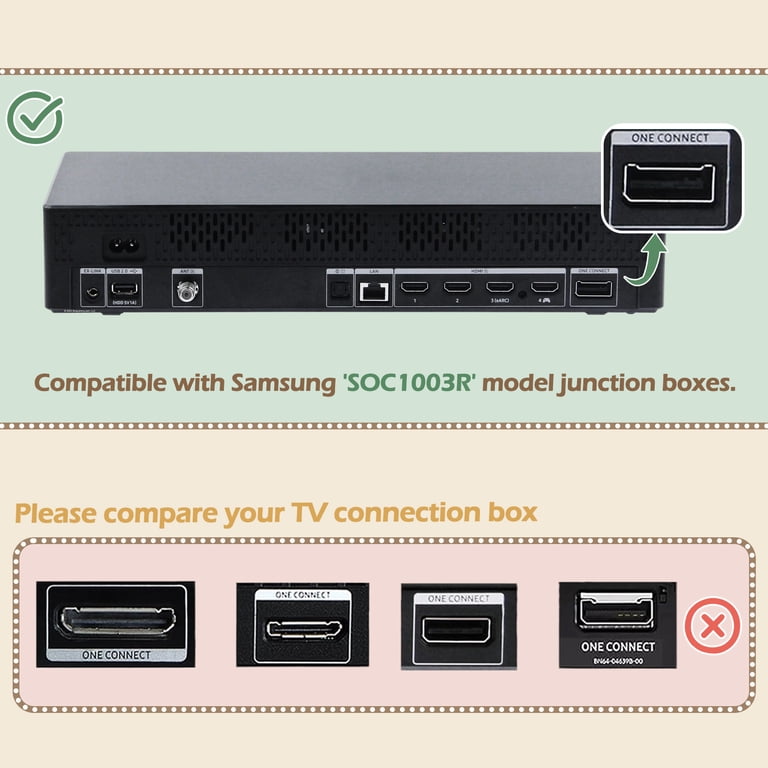 VG-SOCR15/ZA Connect Cable for Samsung QLED The Frame TV 15m
