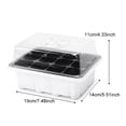 thumbnail image 2 of Plant Starter Tray Kit Yard Adjustable Dome Base Germination Boxes 12 Grid Mini, 2 of 10