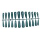 thumbnail image 3 of Qarigey 24 piezas de barniz de diseño de ataúd de uñas postizas puntas de uñas artificiales extralargas suministros de manicura estilo Arte de uñas verde, 3 of 6