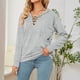 thumbnail image 5 of Sudadera para mujer Otoño Sudaderas Moda Solid Puttee Blusa de manga larga Casual Tops Sudaderas con capucha Tops Odeerbi  ODB-5, 5 of 6