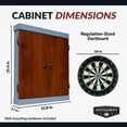 thumbnail image 2 of Hathaway Geneva Dartboard Cabinet with Integrated Lighting, Grain/Black/Gray, 2 of 7